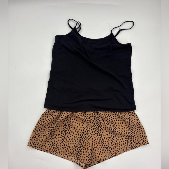a.n.a Tops - Black and Tan cheetah Women's Set